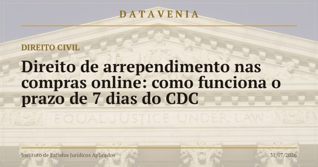 Direito de arrependimento nas compras online: como funciona o prazo de 7 dias do CDC